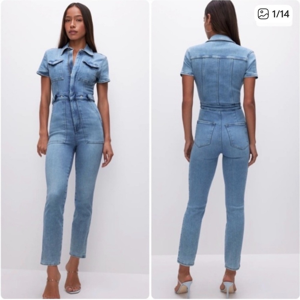Good American Denim Jumpsuit